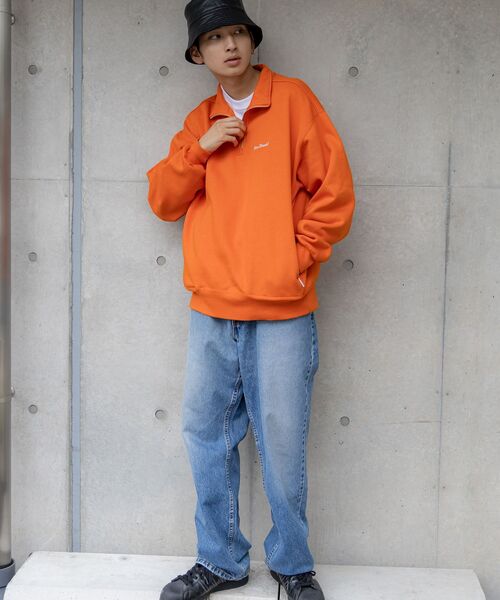 BEN DAVIS（ベンデイビス）の「【BEN DAVIS(ベンデイビス)】 HEAVY SWEAT HALF ZIP / ビッグ ハーフジップ スウェット 配色（スウェット・メンズ・その他3/ベージュ/オフホワイト/その他1/チャコール/ネイビー/ブラウン/オレンジ/ダークグリーン/カーキ/その他2/ブラック/ライトグレー・X-LARGE/MEDIUM/LARGE）」の18枚目の写真