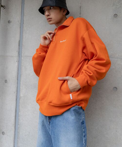 BEN DAVIS（ベンデイビス）の「【BEN DAVIS(ベンデイビス)】 HEAVY SWEAT HALF ZIP / ビッグ ハーフジップ スウェット 配色（スウェット・メンズ・その他3/ベージュ/オフホワイト/その他1/チャコール/ネイビー/ブラウン/オレンジ/ダークグリーン/カーキ/その他2/ブラック/ライトグレー・X-LARGE/MEDIUM/LARGE）」の19枚目の写真