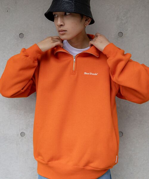 BEN DAVIS（ベンデイビス）の「【BEN DAVIS(ベンデイビス)】 HEAVY SWEAT HALF ZIP / ビッグ ハーフジップ スウェット 配色（スウェット・メンズ・その他3/ベージュ/オフホワイト/その他1/チャコール/ネイビー/ブラウン/オレンジ/ダークグリーン/カーキ/その他2/ブラック/ライトグレー・X-LARGE/MEDIUM/LARGE）」の21枚目の写真