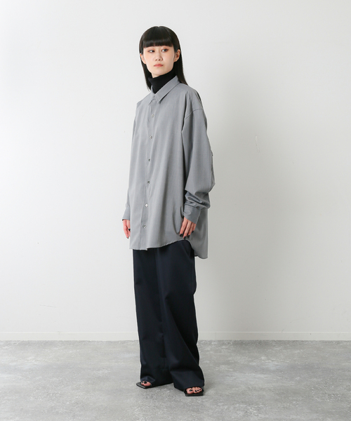【完売品】UNFOLLOW /FOLL / フォル/サイズ2 セール】【FOLL / フォル】melange wool daily shirt / メランジウール
