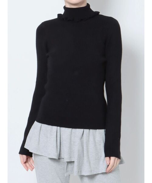 merry jenny（メリージェニー）の「frillリブタートルニット（ニット/セーター・レディース・ラベンダー/グリーン/アイボリー/ブルー/ブラック・FREE）」の7枚目の写真