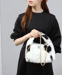 ワンハンドルファーバッグ ＜ ゴールドチェーン付きマルチWAY ＞