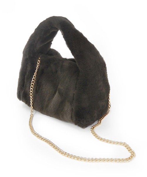 minia（ミニア）の「ワンハンドルファーバッグ ＜ ゴールドチェーン付きマルチWAY ＞（ハンドバッグ・レディース・ライム/アニマル/グレイッシュベージュ/チャコール・FREE）」の13枚目の写真