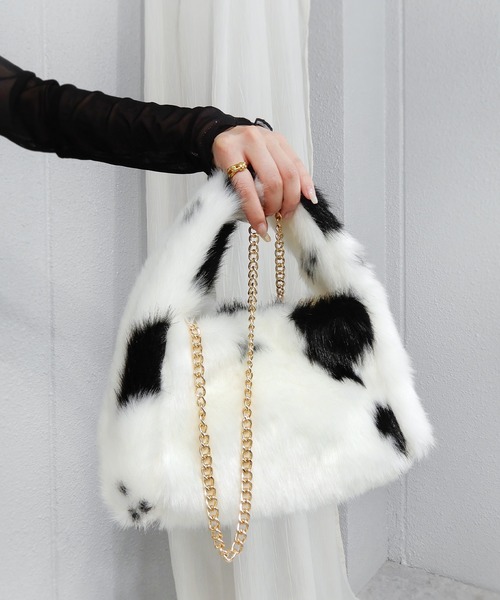 minia（ミニア）の「ワンハンドルファーバッグ ＜ ゴールドチェーン付きマルチWAY ＞（ハンドバッグ・レディース・ライム/アニマル/グレイッシュベージュ/チャコール・FREE）」の18枚目の写真