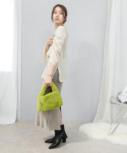 minia（ミニア）の「ワンハンドルファーバッグ ＜ ゴールドチェーン付きマルチWAY ＞（ハンドバッグ・レディース・ライム/アニマル/グレイッシュベージュ/チャコール・FREE）」の20枚目の写真