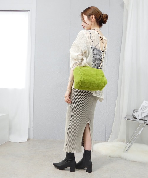 minia（ミニア）の「ワンハンドルファーバッグ ＜ ゴールドチェーン付きマルチWAY ＞（ハンドバッグ・レディース・ライム/アニマル/グレイッシュベージュ/チャコール・FREE）」の16枚目の写真