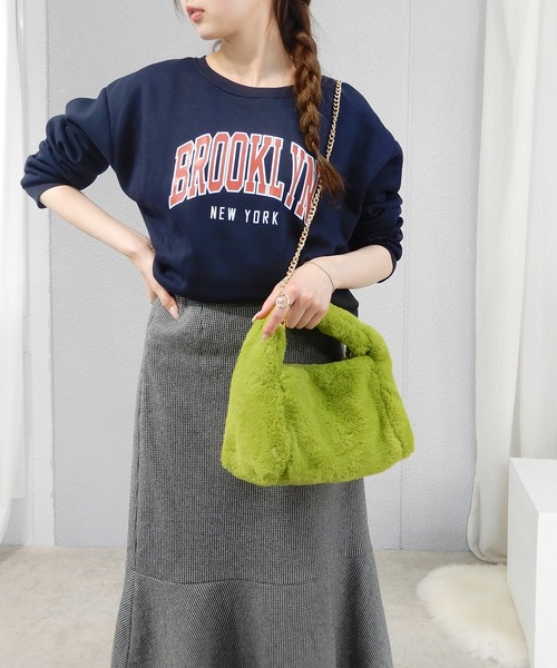 minia（ミニア）の「ワンハンドルファーバッグ ＜ ゴールドチェーン付きマルチWAY ＞（ハンドバッグ・レディース・ライム/アニマル/グレイッシュベージュ/チャコール・FREE）」の10枚目の写真