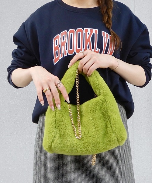 minia（ミニア）の「ワンハンドルファーバッグ ＜ ゴールドチェーン付きマルチWAY ＞（ハンドバッグ・レディース・ライム/アニマル/グレイッシュベージュ/チャコール・FREE）」の21枚目の写真