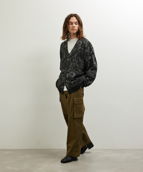 JUNRED（ジュンレッド）の「ジャカードペイズリールーズカーデ（カーディガン/ボレロ・メンズ・ブラック/グリーン/ブルー系その他4・S/M/L）」の4枚目の写真