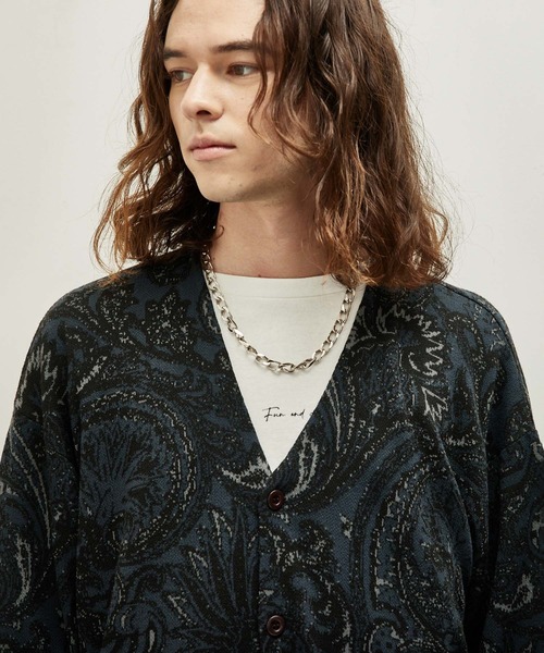 JUNRED（ジュンレッド）の「ジャカードペイズリールーズカーデ（カーディガン/ボレロ・メンズ・ブラック/グリーン/ブルー系その他4・S/M/L）」の18枚目の写真