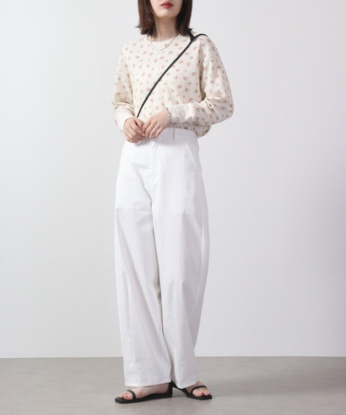 JEMORGAN（ジェーイーモーガン）の「JEMORGAN ワッフル花柄切替ロンT（パック入り）（Tシャツ/カットソー・レディース・ピンク/サックスブルー/ラベンダー・F）」の13枚目の写真