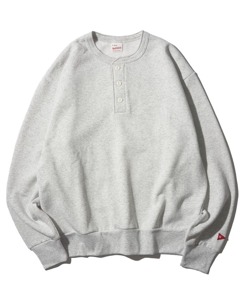 Healthknit（ヘルスニット）の「【Healthknit】Classic Sweat Henley L/S / ヘンリーネック スウェット（スウェット・メンズ・チャコールグレー/グリーン/ブルー/レッド/グレー/ブラック/マスタード/マルーン/ネイビー/サンドベージュ・MEDIUM/X-LARGE/LARGE）」の15枚目の写真
