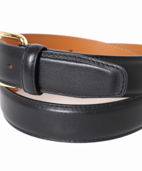MAISON BOINET/メゾンボワネBELT IN NAPPA LEAT Maison Boinet Nappa and Linen Belt in Camel and Navy – No.6