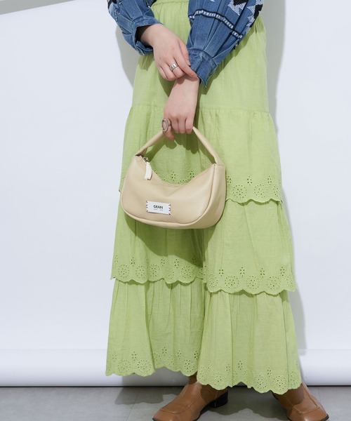 GRAIN(グレイン)の「【GRAIN/グレイン】バイカラーラップバッグ #Canary(ハンドバッグ・レディース・ブラック/ブルー/グリーン/シルバー/アイボリー・FREE)」の13枚目の写真