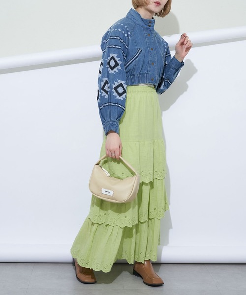 GRAIN(グレイン)の「【GRAIN/グレイン】バイカラーラップバッグ #Canary(ハンドバッグ・レディース・ブラック/ブルー/グリーン/シルバー/アイボリー・FREE)」の15枚目の写真