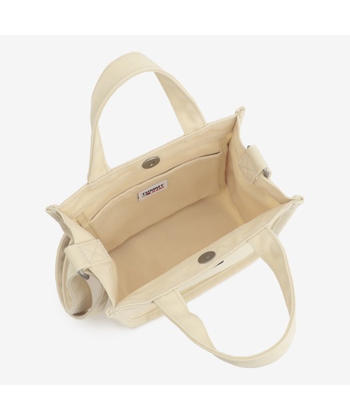 tommy jeans（トミー ジーンズ）の「ミニキャンバスショッパーバッグ（ショルダーバッグ・メンズ・ブラック/オフホワイト・FREE）」の7枚目の写真