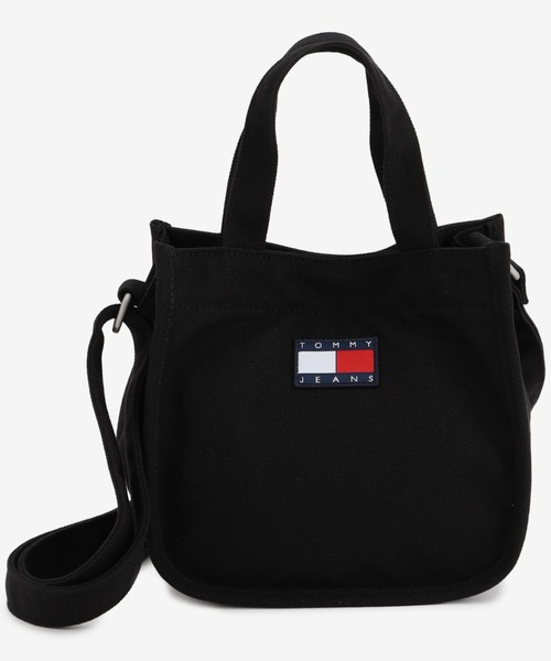 tommy jeans（トミー ジーンズ）の「ミニキャンバスショッパーバッグ（ショルダーバッグ・メンズ・ブラック/オフホワイト・FREE）」の10枚目の写真