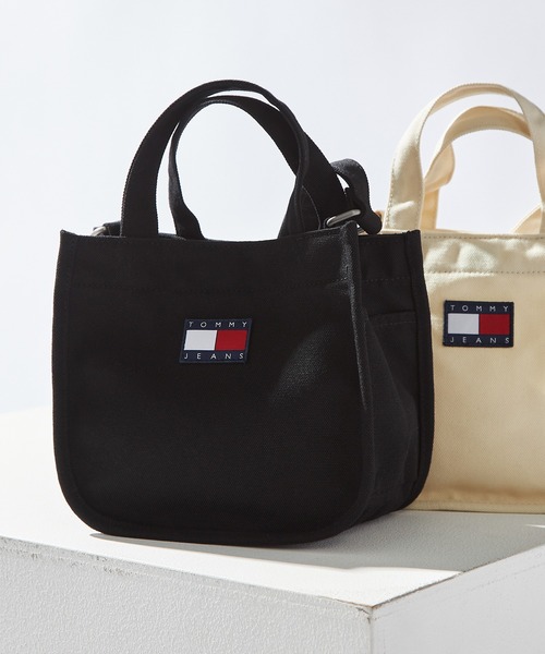 tommy jeans（トミー ジーンズ）の「ミニキャンバスショッパーバッグ（ショルダーバッグ・メンズ・ブラック/オフホワイト・FREE）」の13枚目の写真