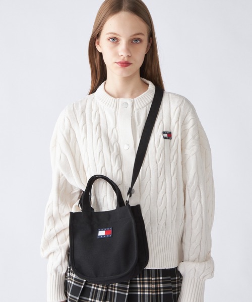 tommy jeans（トミー ジーンズ）の「ミニキャンバスショッパーバッグ（ショルダーバッグ・メンズ・ブラック/オフホワイト・FREE）」の11枚目の写真