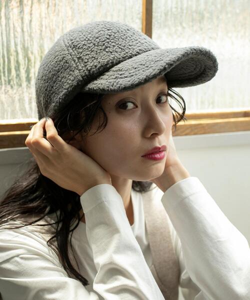 coen（コーエン）の「ボアキャップ（キャップ・レディース・ナチュラル/ダークグレー・FREE）」の16枚目の写真