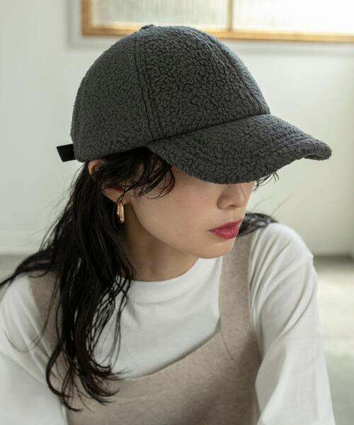 coen（コーエン）の「ボアキャップ（キャップ・レディース・ナチュラル/ダークグレー・FREE）」の17枚目の写真