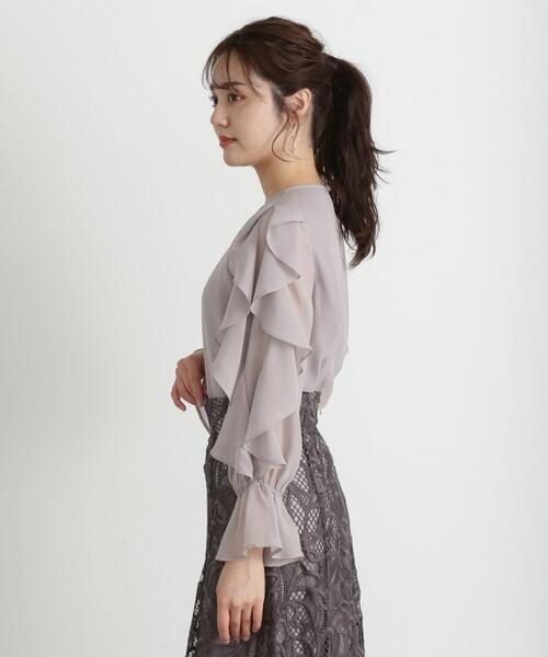 PROPORTION BODY DRESSING（プロポーションボディドレッシング）の「ラッフルシアーブラウス / 1213210905（シャツ/ブラウス・レディース・ブルー/グレー/ホワイト系その他・MEDIUM/SMALL）」の7枚目の写真