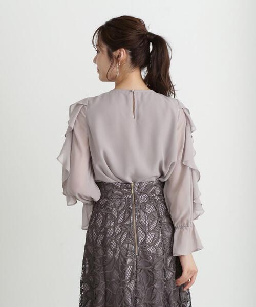 PROPORTION BODY DRESSING（プロポーションボディドレッシング）の「ラッフルシアーブラウス / 1213210905（シャツ/ブラウス・レディース・ブルー/グレー/ホワイト系その他・MEDIUM/SMALL）」の8枚目の写真