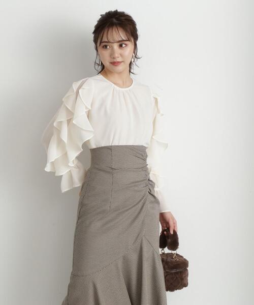 PROPORTION BODY DRESSING（プロポーションボディドレッシング）の「ラッフルシアーブラウス / 1213210905（シャツ/ブラウス・レディース・ブルー/グレー/ホワイト系その他・MEDIUM/SMALL）」の11枚目の写真