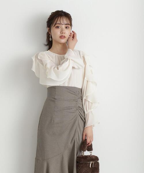 PROPORTION BODY DRESSING（プロポーションボディドレッシング）の「ラッフルシアーブラウス / 1213210905（シャツ/ブラウス・レディース・ブルー/グレー/ホワイト系その他・MEDIUM/SMALL）」の16枚目の写真