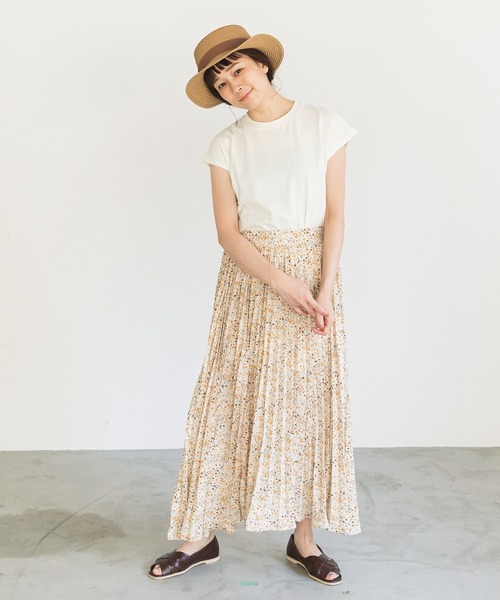 pairmanon（ペアマノン）の「【ママサイズ】アコーディオン総柄プリーツロングスカート（スカート・レディース・ホワイト系その他3/ベージュ系その他/ブラック系その他・FREE）」の5枚目の写真