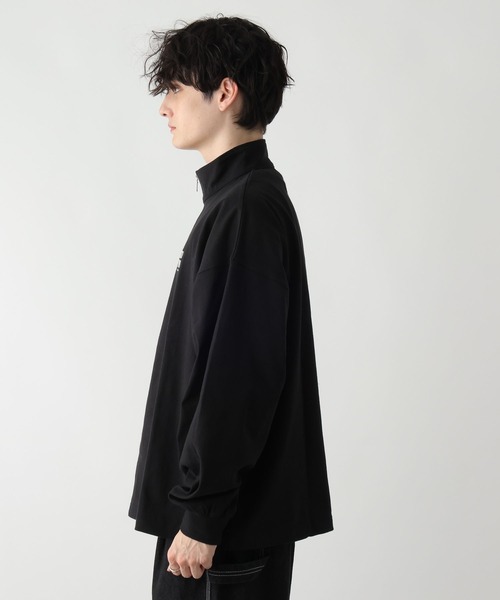 RAGEBLUE(レイジブルー)の「【TOTONOW/トトナウ】コラボハーフジップTシャツ(Tシャツ/カットソー・メンズ・ネイビー/ダークグリーン/ブラック/ホワイト・MEDIUM/LARGE)」の12枚目の写真