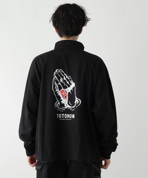 RAGEBLUE(レイジブルー)の「【TOTONOW/トトナウ】コラボハーフジップTシャツ(Tシャツ/カットソー・メンズ・ネイビー/ダークグリーン/ブラック/ホワイト・MEDIUM/LARGE)」の13枚目の写真