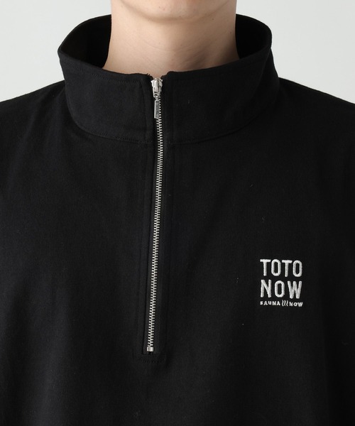 RAGEBLUE(レイジブルー)の「【TOTONOW/トトナウ】コラボハーフジップTシャツ(Tシャツ/カットソー・メンズ・ネイビー/ダークグリーン/ブラック/ホワイト・MEDIUM/LARGE)」の14枚目の写真