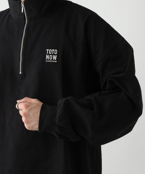 RAGEBLUE(レイジブルー)の「【TOTONOW/トトナウ】コラボハーフジップTシャツ(Tシャツ/カットソー・メンズ・ネイビー/ダークグリーン/ブラック/ホワイト・MEDIUM/LARGE)」の15枚目の写真