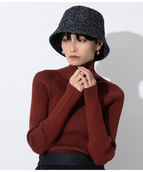 Settimissimo（セッティミッシモ）の「ツイードバケットハット（ハット・レディース・オフホワイト/ブラック・FREE）」の7枚目の写真