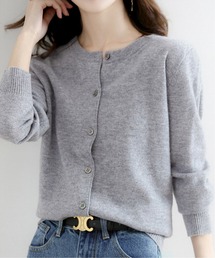 BLANC FICELLE（ブランフィセル）の「ニット　クルーネック　カーディガン（カーディガン/ボレロ）」