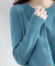 BLANC FICELLE（ブランフィセル）の「ニット　クルーネック　カーディガン（カーディガン/ボレロ）」