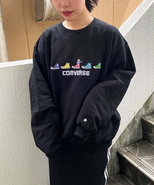 CONVERSE(コンバース)の「【 CONVERSE / コンバース 】 WANPAKU HOUSE コラボグラフィック プリント スウェット プルオーバー MNY 3487-8820(スウェット・レディース・ホワイト系その他/オフホワイト/ブラック系その他/ブラック・LARGE/MEDIUM)」の4枚目の写真