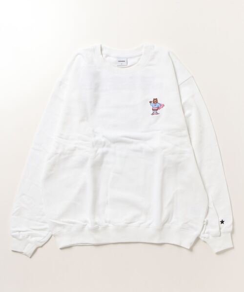 CONVERSE(コンバース)の「【 CONVERSE / コンバース 】 WANPAKU HOUSE コラボグラフィック プリント スウェット プルオーバー MNY 3487-8820(スウェット・レディース・ホワイト系その他/オフホワイト/ブラック系その他/ブラック・LARGE/MEDIUM)」の7枚目の写真