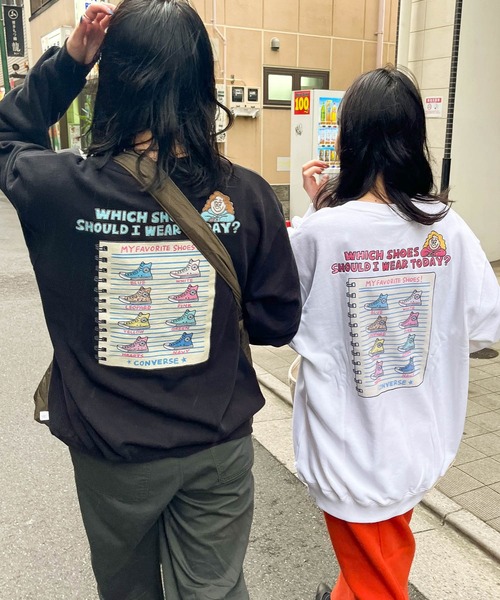 CONVERSE(コンバース)の「【 CONVERSE / コンバース 】 WANPAKU HOUSE コラボグラフィック プリント スウェット プルオーバー MNY 3487-8820(スウェット・レディース・ホワイト系その他/オフホワイト/ブラック系その他/ブラック・LARGE/MEDIUM)」の9枚目の写真