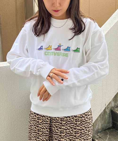 CONVERSE(コンバース)の「【 CONVERSE / コンバース 】 WANPAKU HOUSE コラボグラフィック プリント スウェット プルオーバー MNY 3487-8820(スウェット・レディース・ホワイト系その他/オフホワイト/ブラック系その他/ブラック・LARGE/MEDIUM)」の11枚目の写真