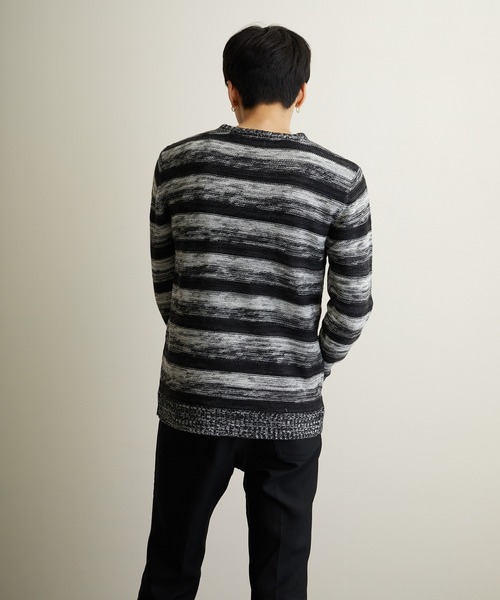 Bling Leads（ブリングリーズ）の「★Bling Leads★ ボーダーニット＆ ロングTシャツ　アンサンブルセット（アンサンブル・レディース・レッド系その他2/グレー系その他/グレー系その他2/レッド系その他/ブラック系その他/ブラック系その他2・X-LARGE/MEDIUM/LARGE）」の9枚目の写真