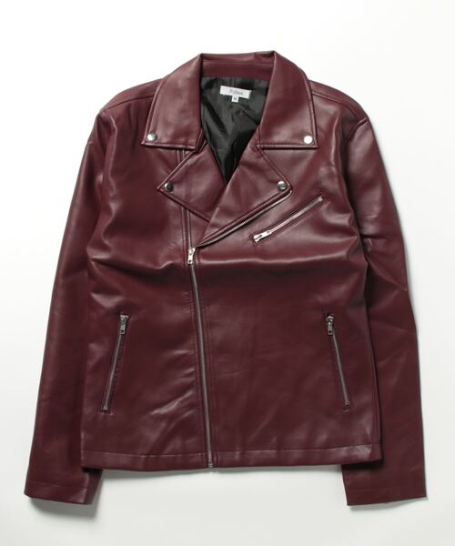 STYLEBLOCK（スタイルブロック）の「PUレザーダブルライダース（ライダースジャケット・メンズ・ワイン/ブラック/ネイビー/ブルー・LL/M/L）」の10枚目の写真
