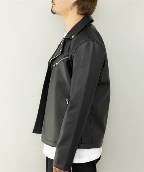 STYLEBLOCK（スタイルブロック）の「PUレザーダブルライダース（ライダースジャケット・メンズ・ワイン/ブラック/ネイビー/ブルー・LL/M/L）」の11枚目の写真