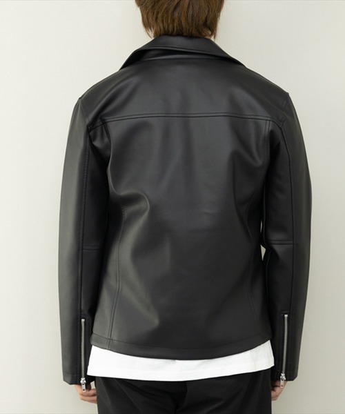 STYLEBLOCK（スタイルブロック）の「PUレザーダブルライダース（ライダースジャケット・メンズ・ワイン/ブラック/ネイビー/ブルー・LL/M/L）」の12枚目の写真