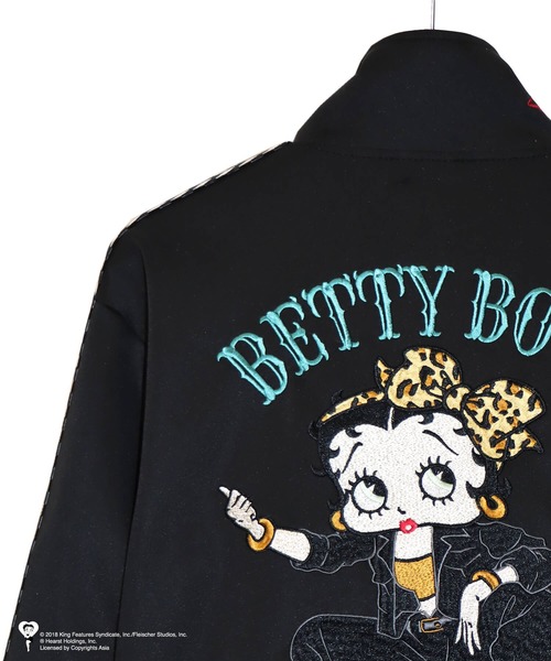 BETTY BOOP（ベティ・ブープ）の「LOWBLOW KNUCKLE / ローブローナックル / BETTY BOOP / あの娘はBETTYジャージ (M2)（ジャージ・メンズ・パープル/ブラック・M/L/XXL/XL）」の4枚目の写真