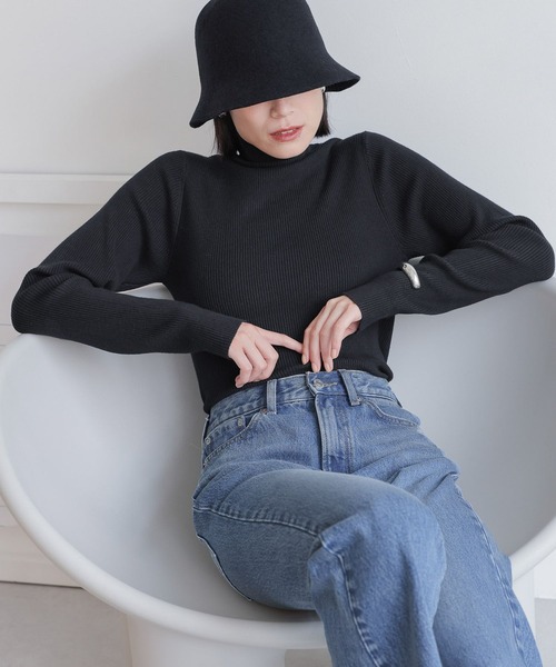 LOWRYS FARM(ローリーズファーム)の「マシンウォッシャブルタートル 967405(ニット/セーター・レディース・ブラック/グレー/レッド/オレンジ/ブルー/グリーン/アイボリー・FREE)」の13枚目の写真