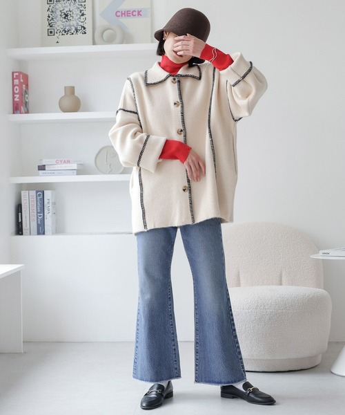 LOWRYS FARM(ローリーズファーム)の「マシンウォッシャブルタートル 967405(ニット/セーター・レディース・ブラック/グレー/レッド/オレンジ/ブルー/グリーン/アイボリー・FREE)」の14枚目の写真