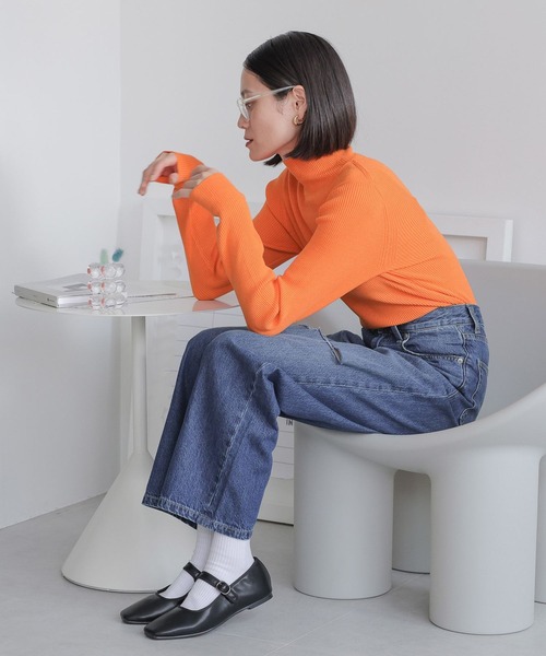 LOWRYS FARM(ローリーズファーム)の「マシンウォッシャブルタートル 967405(ニット/セーター・レディース・ブラック/グレー/レッド/オレンジ/ブルー/グリーン/アイボリー・FREE)」の20枚目の写真