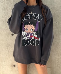 裏起毛BETTY BOOPBハートバックプリントプルオーバー